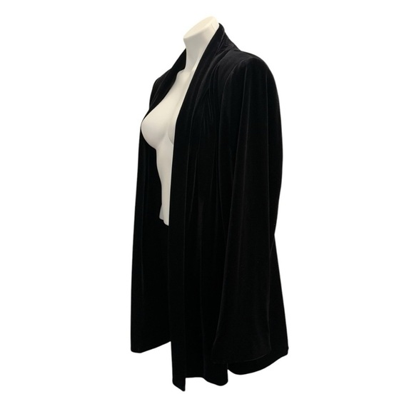 CALVIN KLEIN Black Velvet Open Front Blazer Jacket Size 22W NEW - Picture 5 of 9